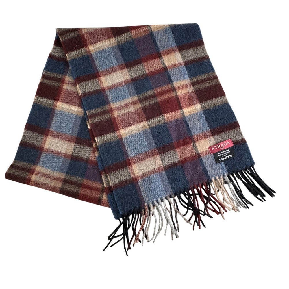 Strada Italy Plaid Wool Scarf